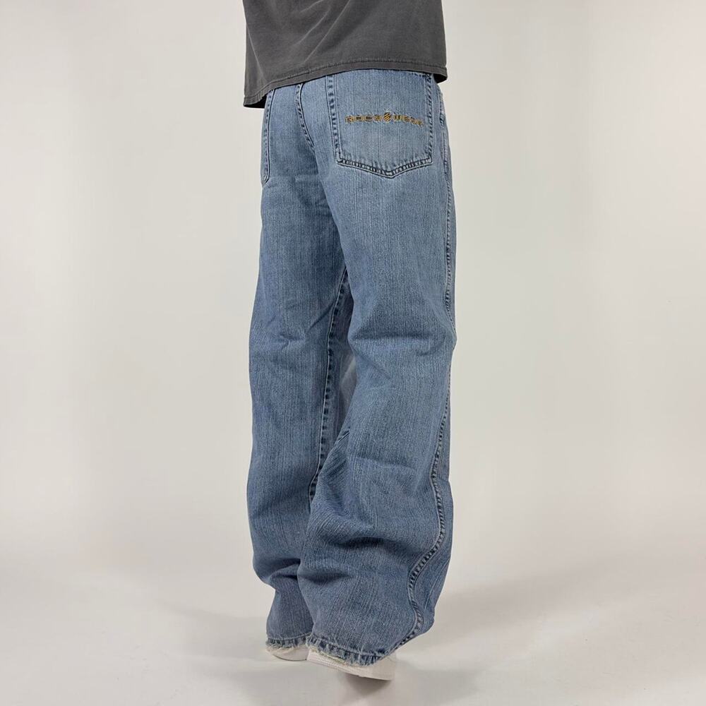 Y2K Rocawear Rave Baggy Pipe Wideleg Grunge Denim Streetwear pants